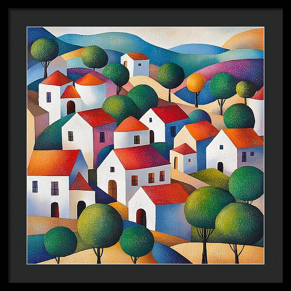 Village of Colors - Framed Print