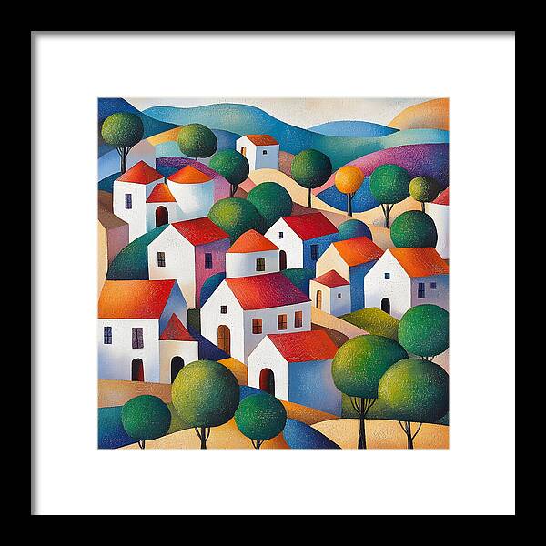 Village of Colors - Framed Print