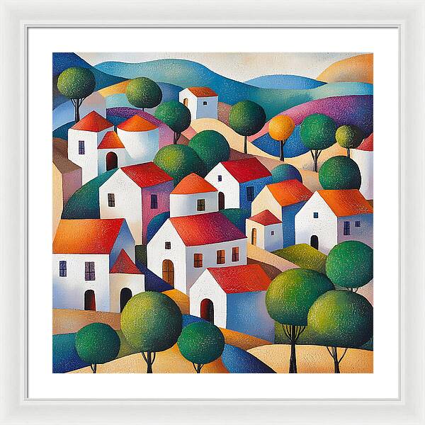 Village of Colors - Framed Print