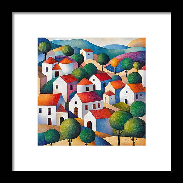 Village of Colors - Framed Print