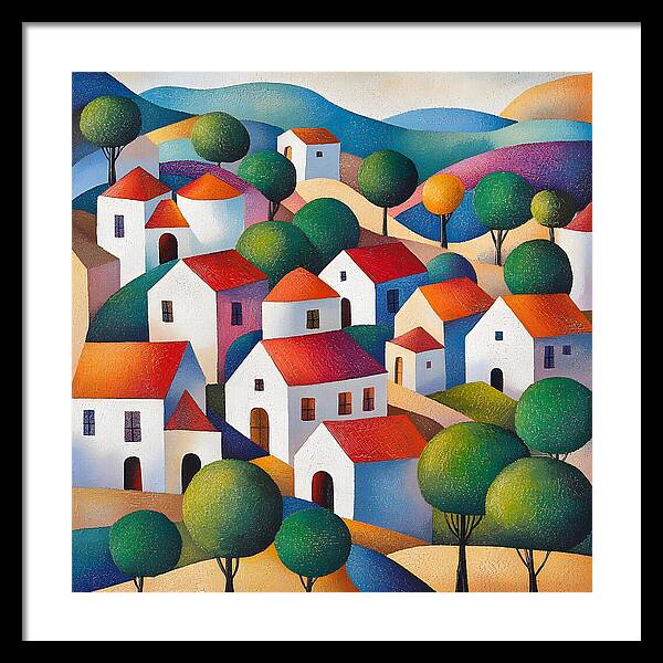 Village of Colors - Framed Print