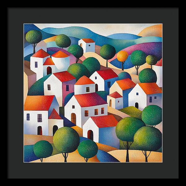 Village of Colors - Framed Print