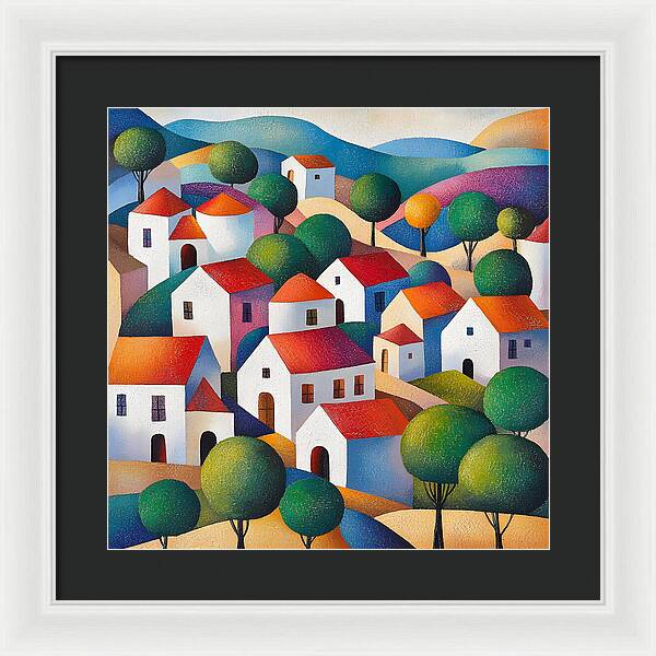 Village of Colors - Framed Print