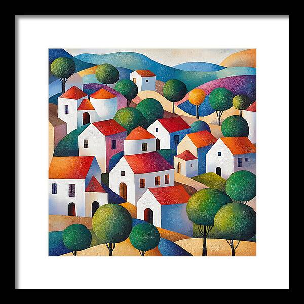 Village of Colors - Framed Print