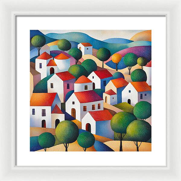 Village of Colors - Framed Print