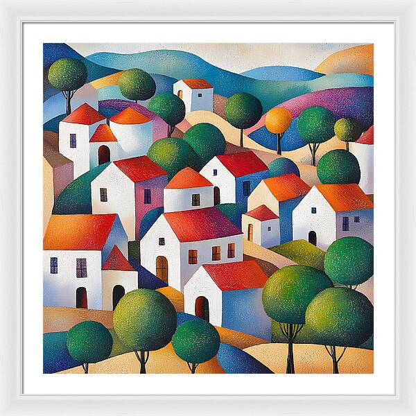 Village of Colors - Framed Print