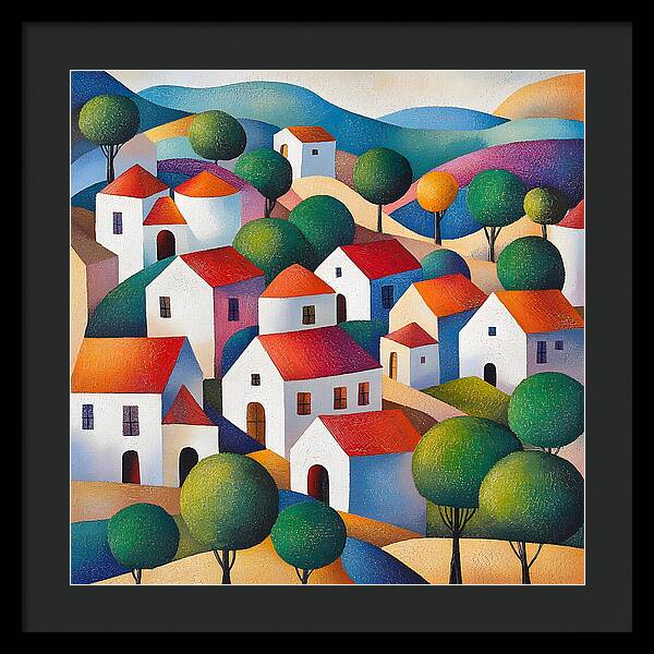 Village of Colors - Framed Print