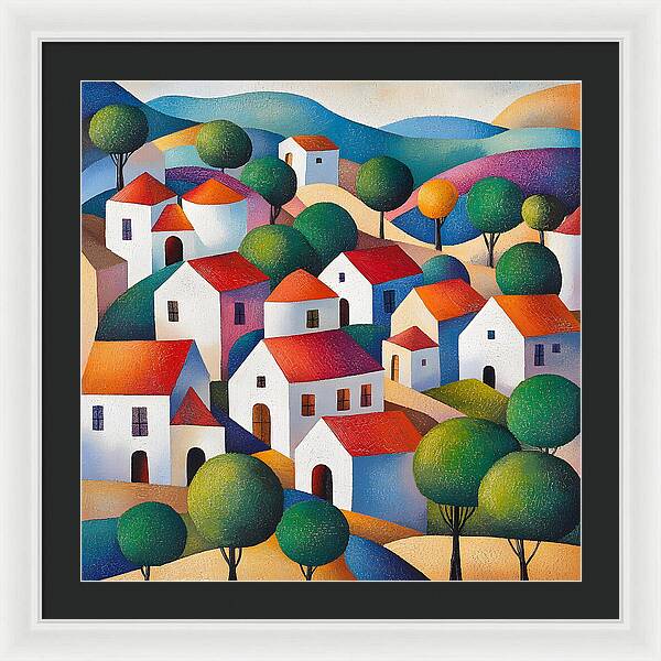 Village of Colors - Framed Print