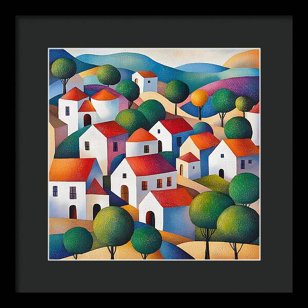 Village of Colors - Framed Print