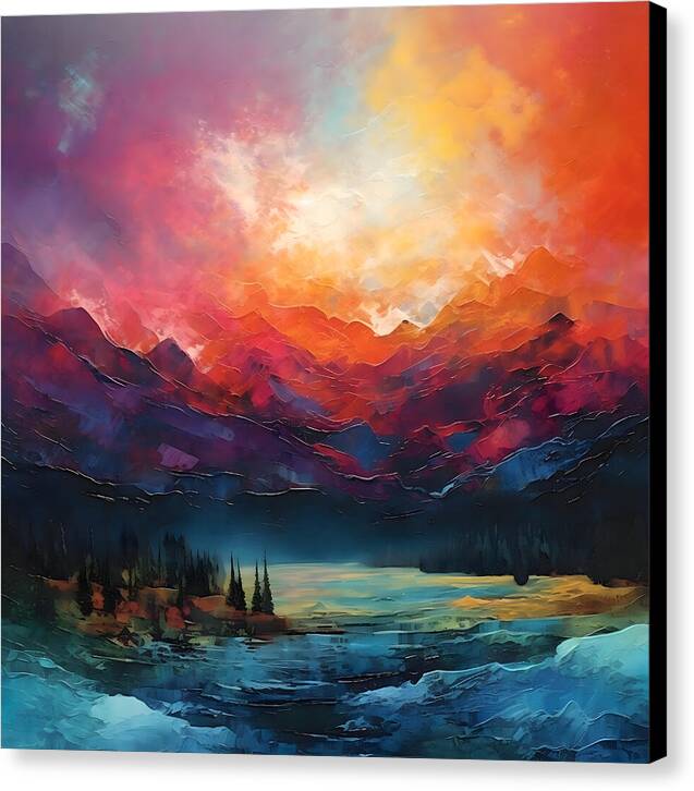 Violet Peaks - Canvas Print