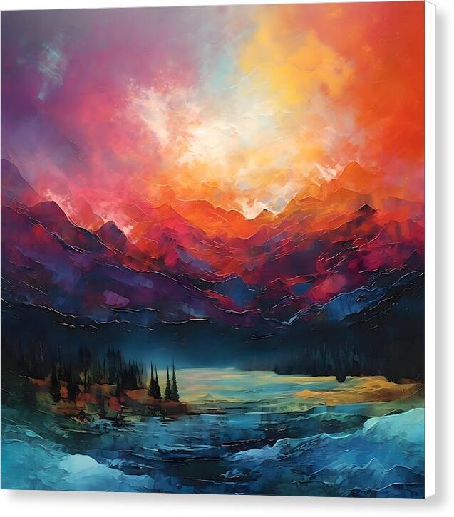 Violet Peaks - Canvas Print