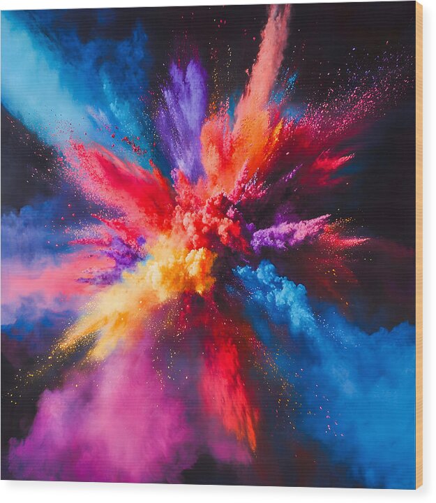 Vivid Detonation - Wood Print