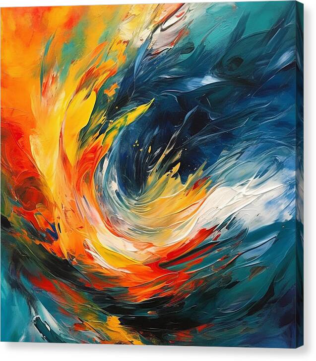 Whirlwind Color Burst - Canvas Print