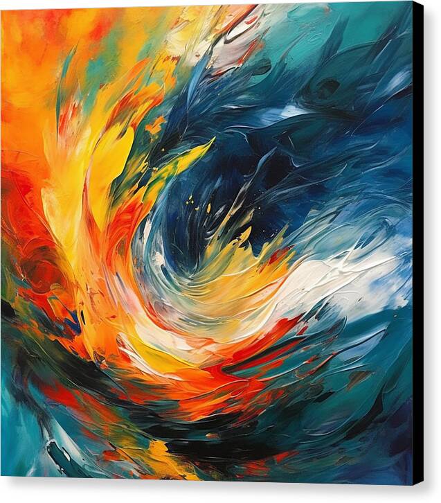 Whirlwind Color Burst - Canvas Print