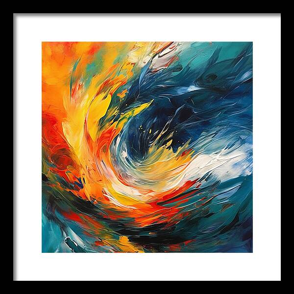 Whirlwind Color Burst - Framed Print