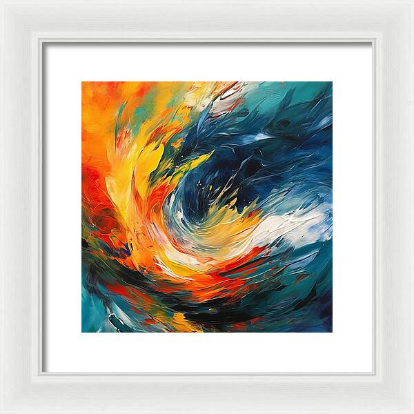 Whirlwind Color Burst - Framed Print