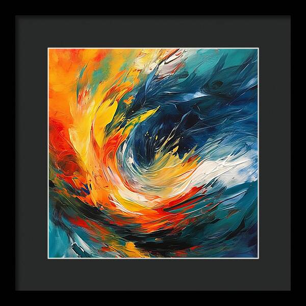 Whirlwind Color Burst - Framed Print