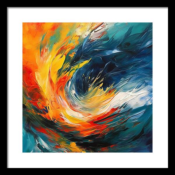 Whirlwind Color Burst - Framed Print