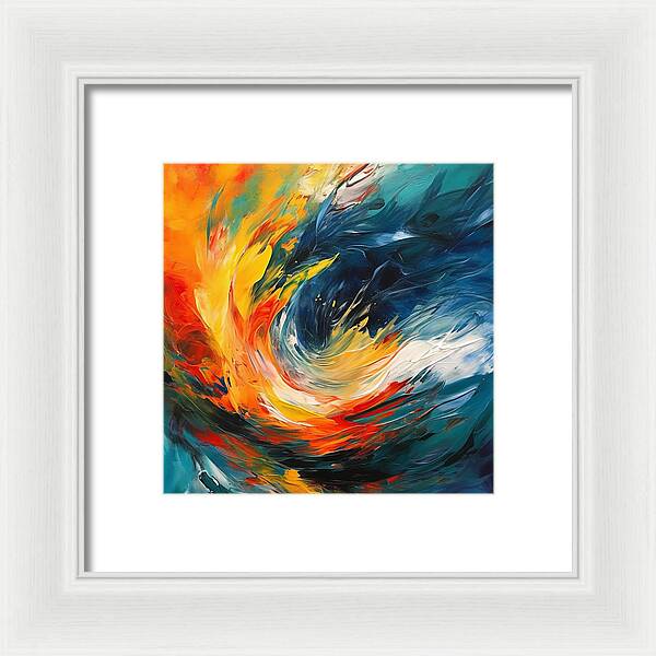 Whirlwind Color Burst - Framed Print