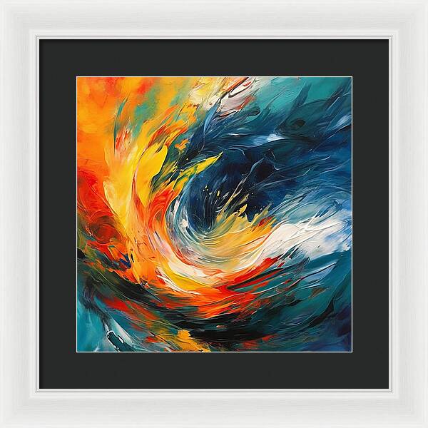 Whirlwind Color Burst - Framed Print