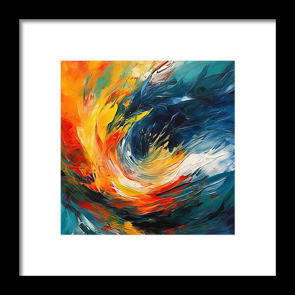 Whirlwind Color Burst - Framed Print