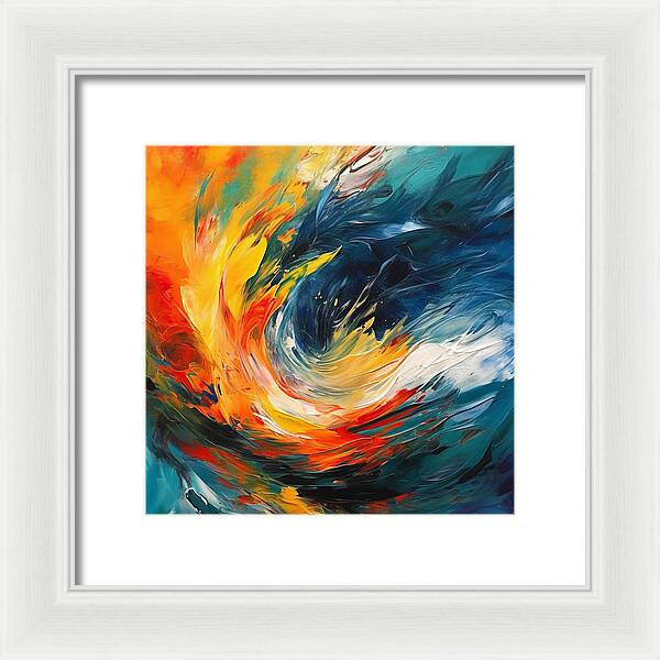 Whirlwind Color Burst - Framed Print