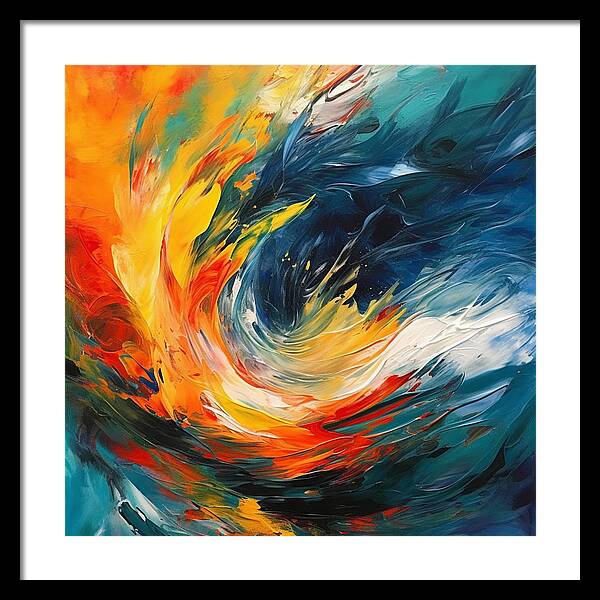 Whirlwind Color Burst - Framed Print