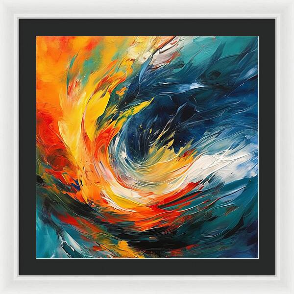 Whirlwind Color Burst - Framed Print