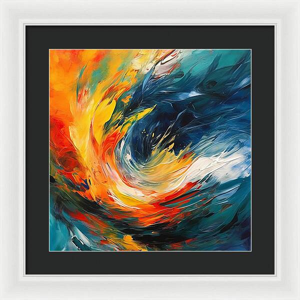 Whirlwind Color Burst - Framed Print