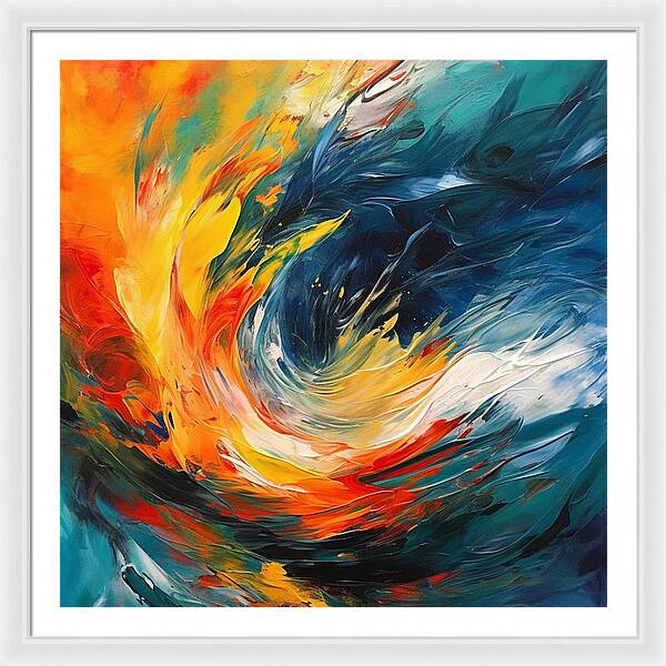 Whirlwind Color Burst - Framed Print