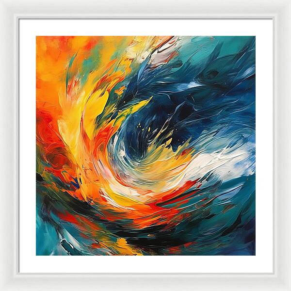 Whirlwind Color Burst - Framed Print