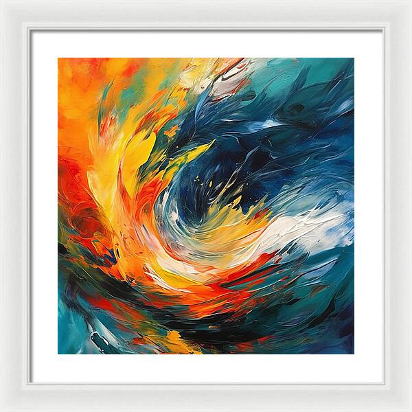 Whirlwind Color Burst - Framed Print