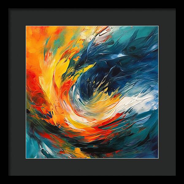 Whirlwind Color Burst - Framed Print