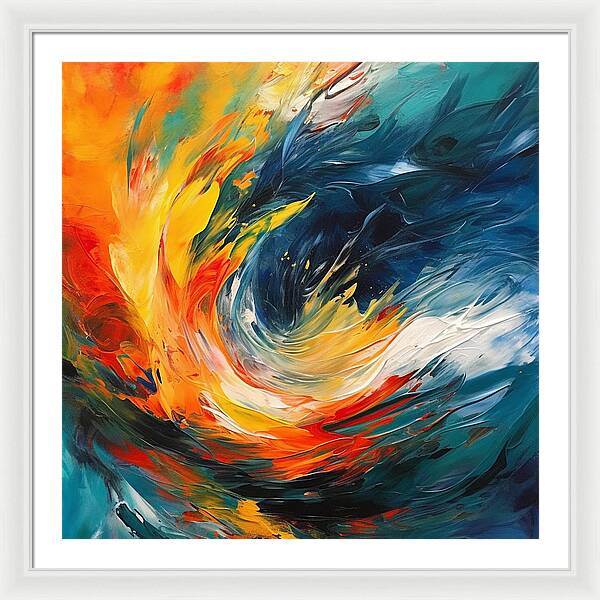 Whirlwind Color Burst - Framed Print