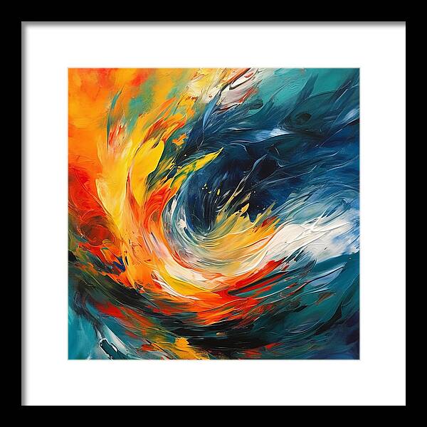 Whirlwind Color Burst - Framed Print