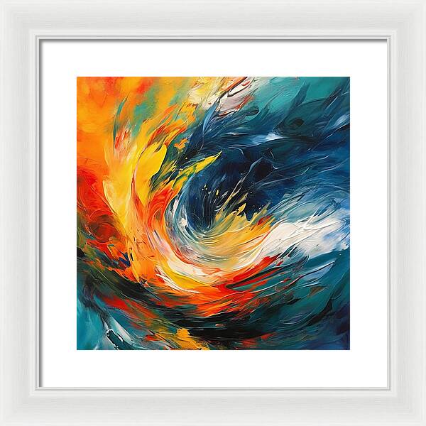 Whirlwind Color Burst - Framed Print