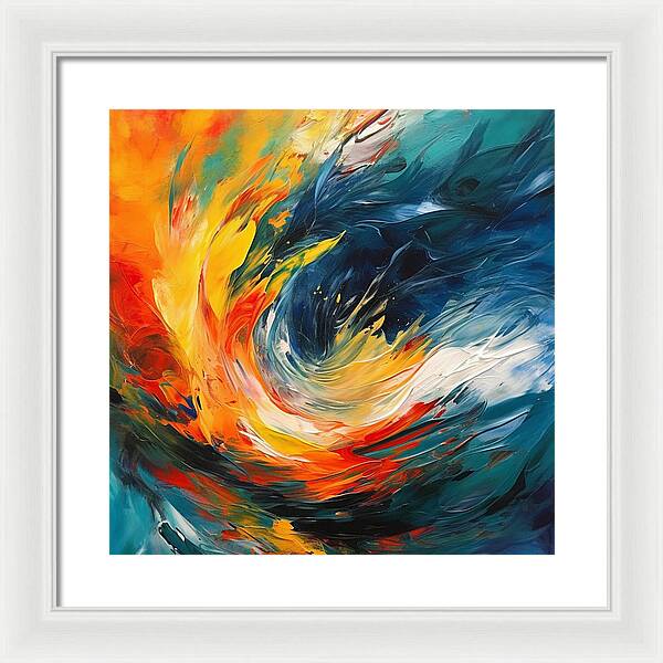 Whirlwind Color Burst - Framed Print