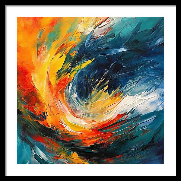 Whirlwind Color Burst - Framed Print