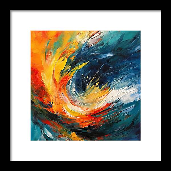 Whirlwind Color Burst - Framed Print