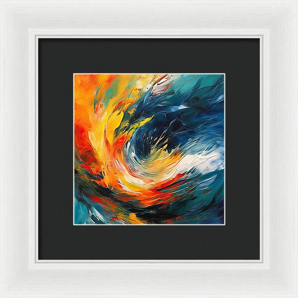 Whirlwind Color Burst - Framed Print