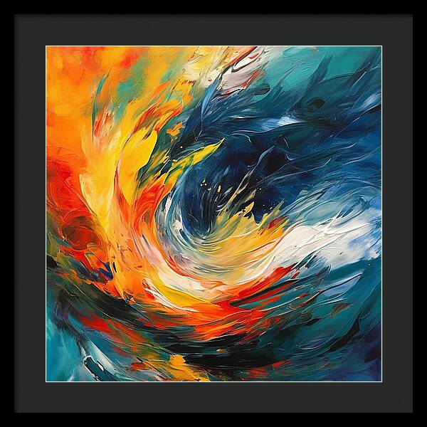 Whirlwind Color Burst - Framed Print