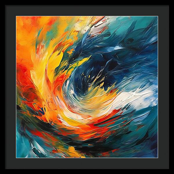 Whirlwind Color Burst - Framed Print