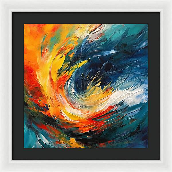 Whirlwind Color Burst - Framed Print