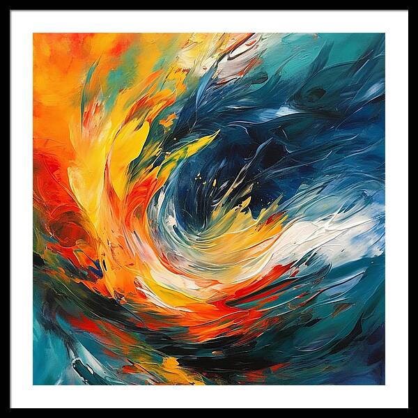 Whirlwind Color Burst - Framed Print