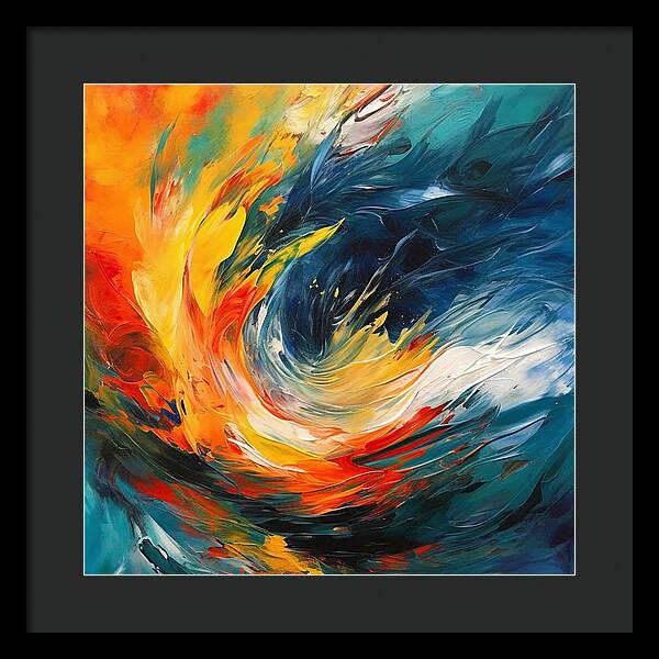 Whirlwind Color Burst - Framed Print