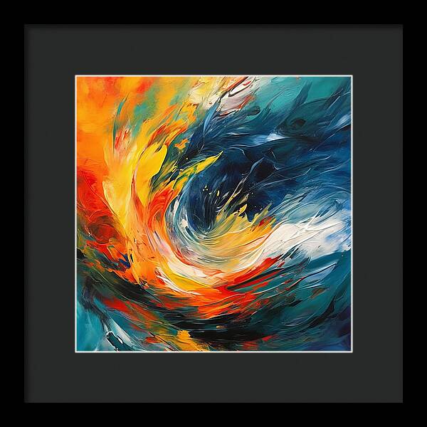 Whirlwind Color Burst - Framed Print