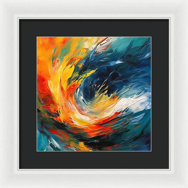 Whirlwind Color Burst - Framed Print