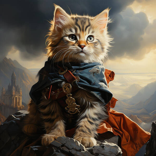 Whiskered Warrior - Art Print