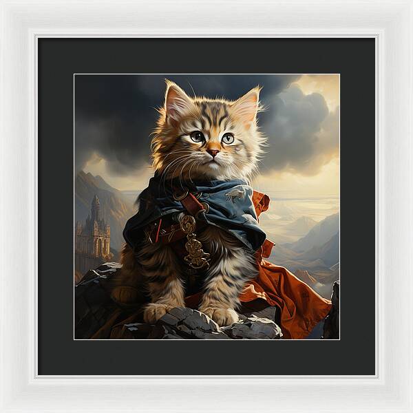 Whiskered Warrior - Framed Print