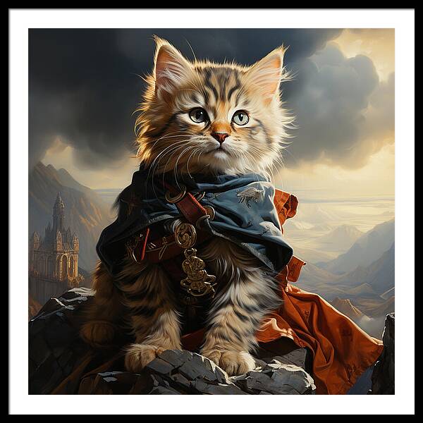 Whiskered Warrior - Framed Print